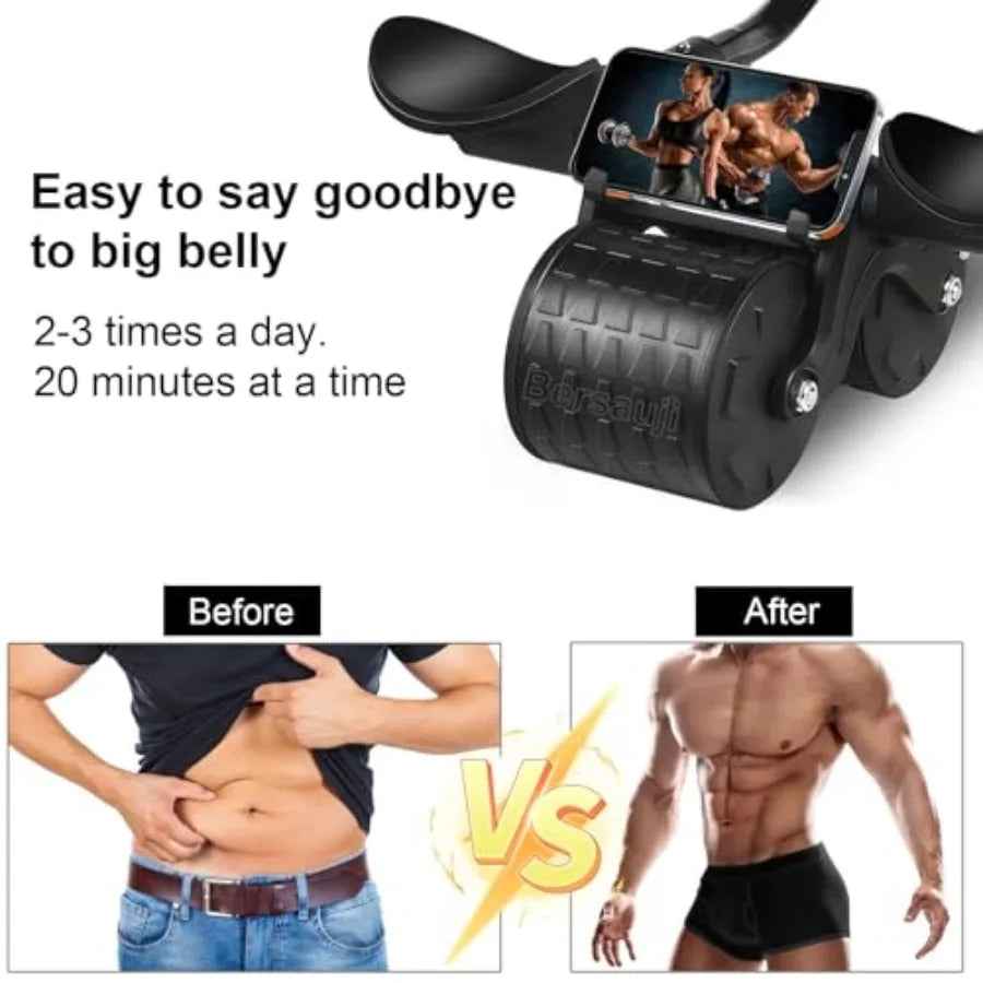 Ab Roller Wheel with Knee Mat andTimer