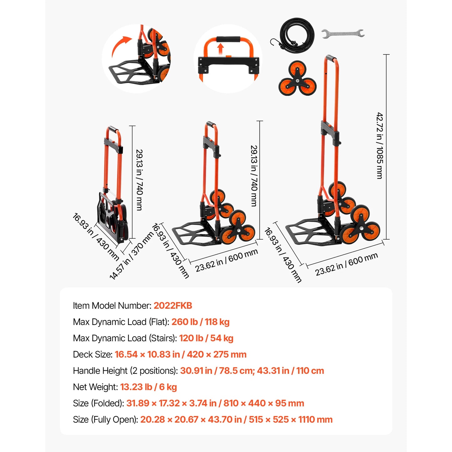Stair Climbing Cart 120lbs