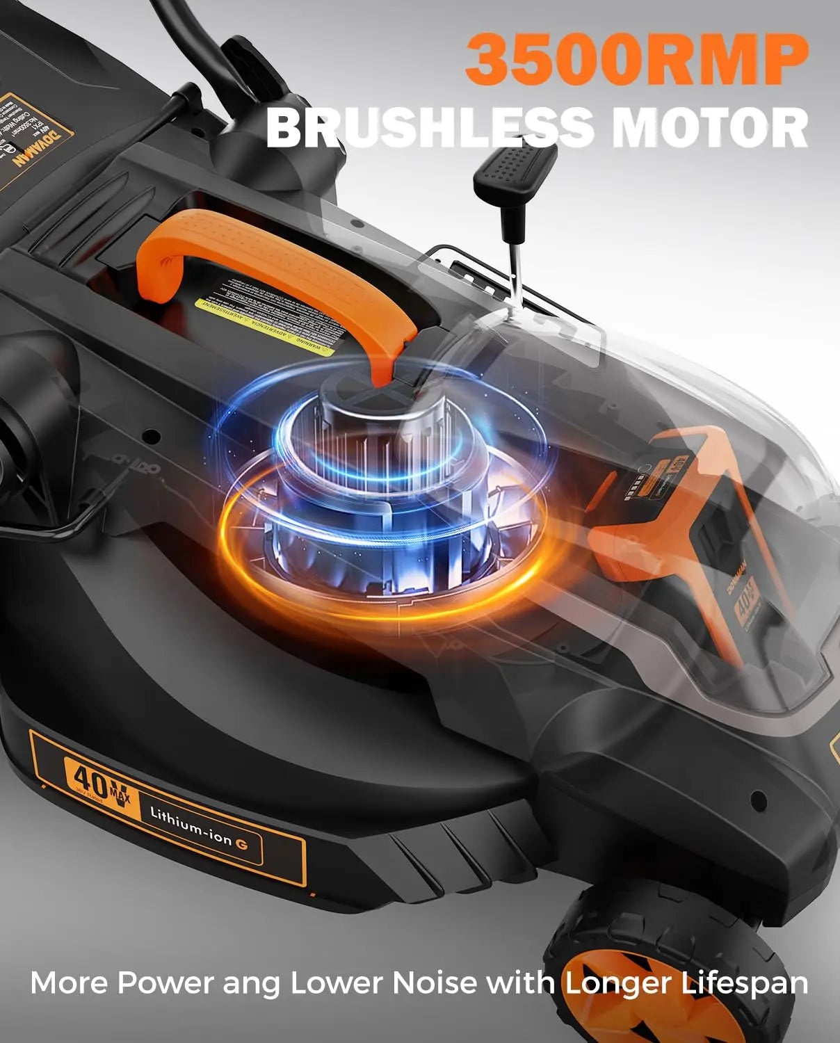 40V Brushless Lawn Mower, 16" Deck
