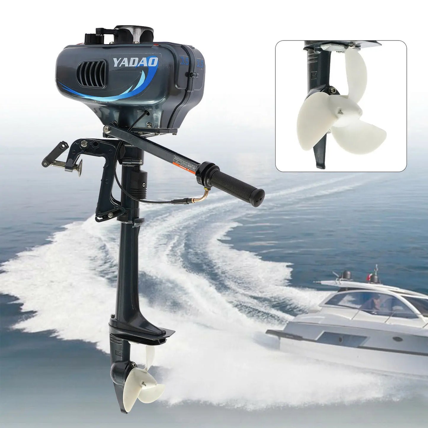2 Stroke  3.5HP 49cc Boat Outboard Motor Short Shaft