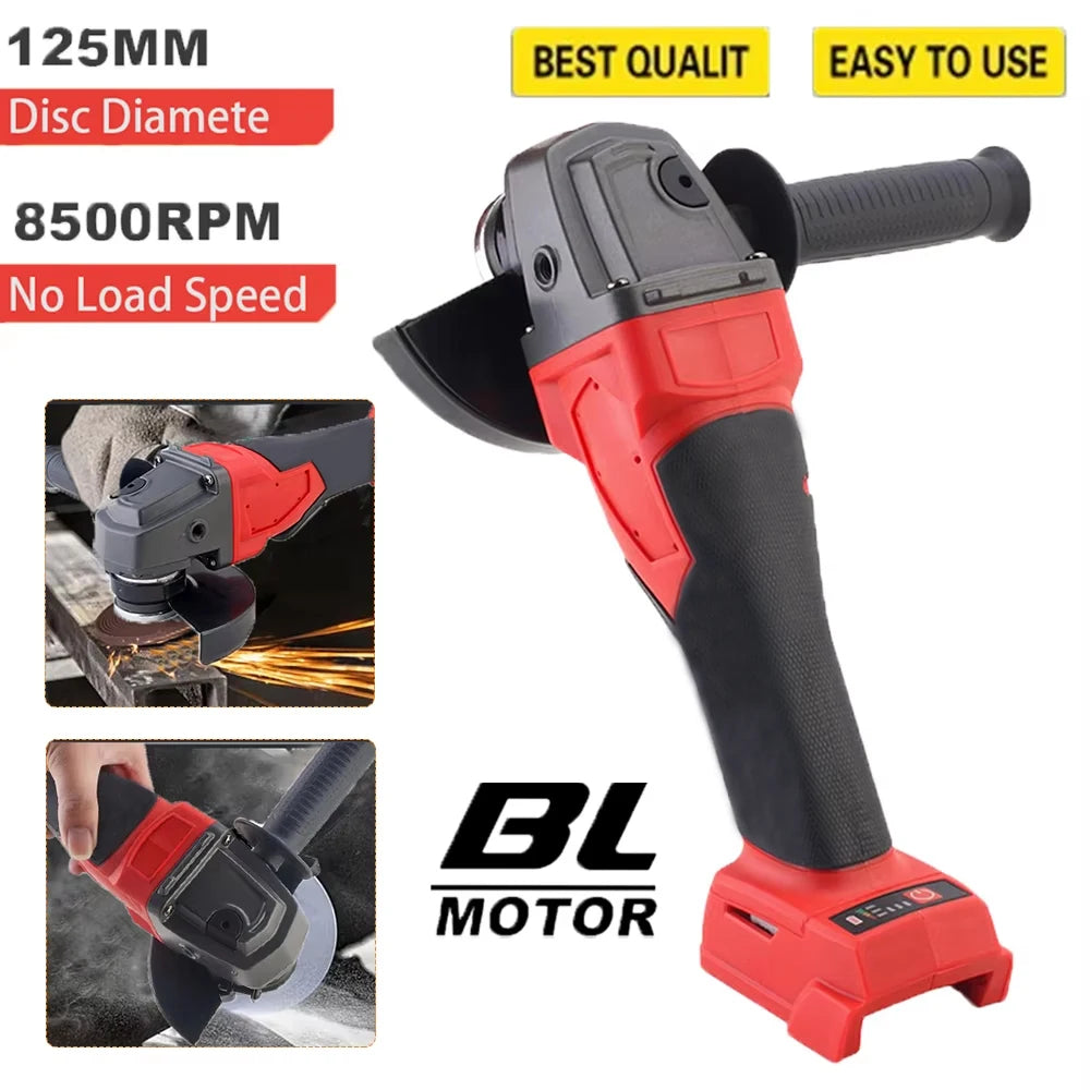 125mm Electric Angle Grinder For Milwaukee 18V Battery