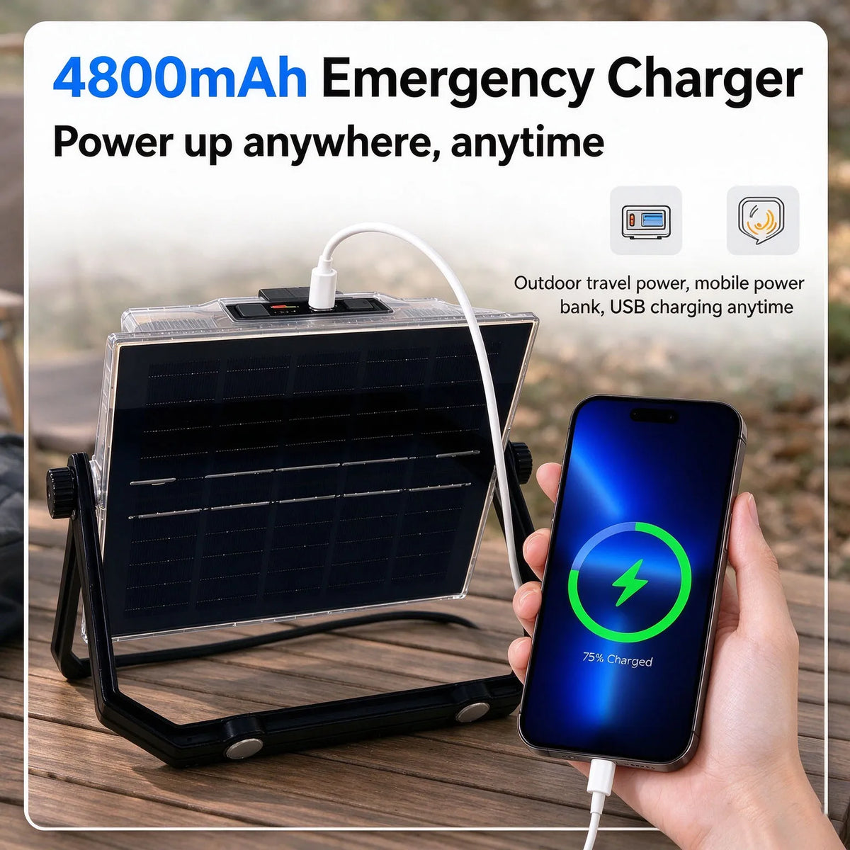 Solar LED Work Light Waterproof
