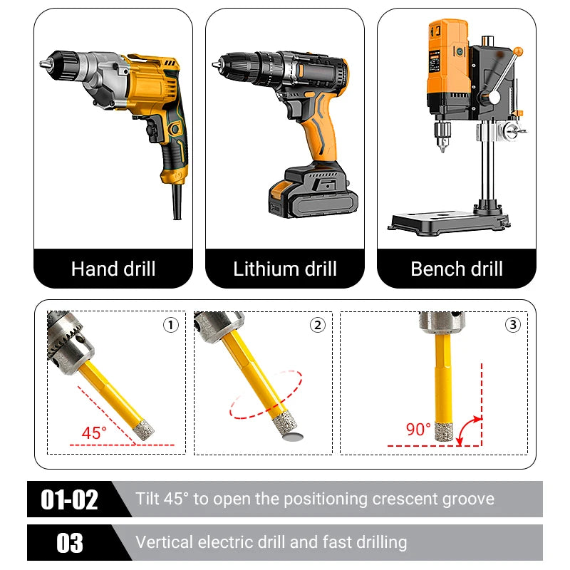 5PCS Diamond Drill Bit Set