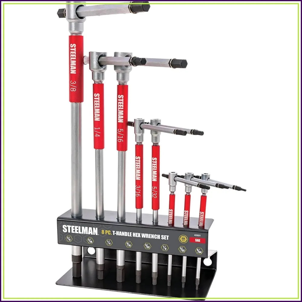 8-Piece T-Handle Allen Wrench Set