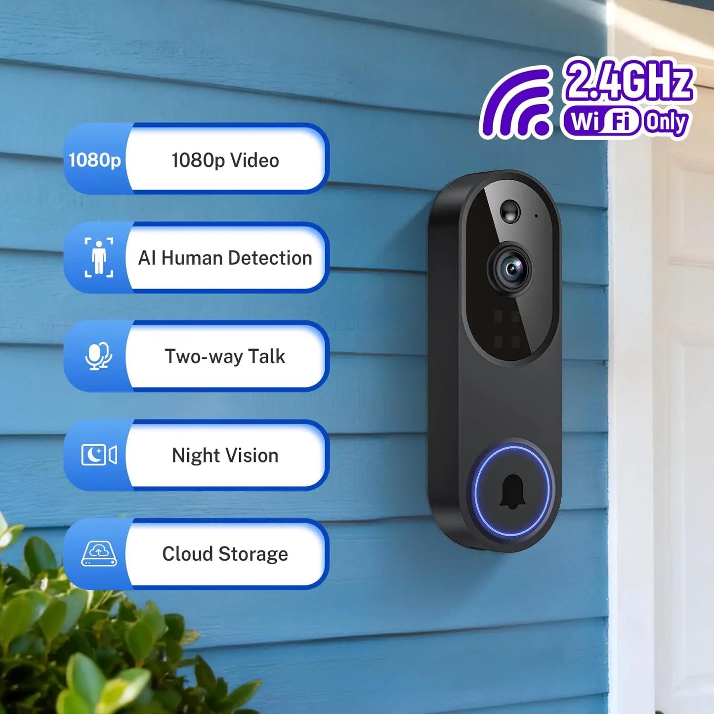 Wireless Wi-Fi  Doorbell Camera