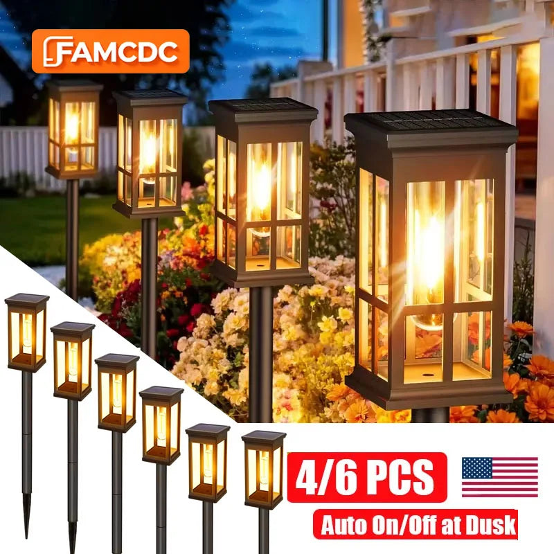 4/6 PCS Solar Pathway Light