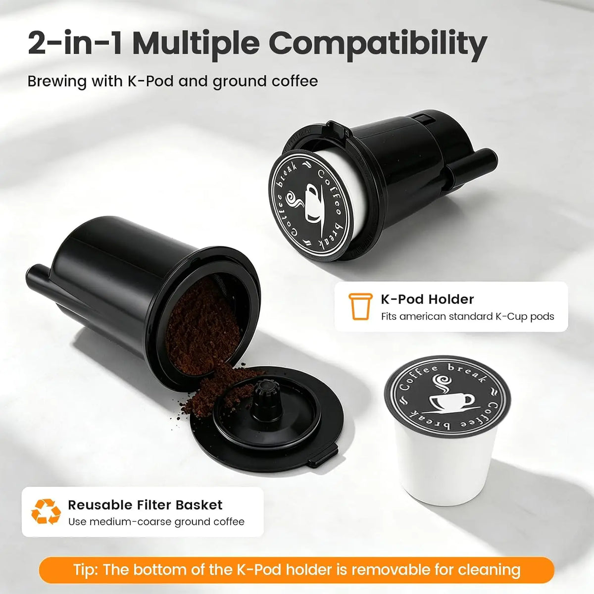 Single-Serve Coffee Maker, Hot & Iced