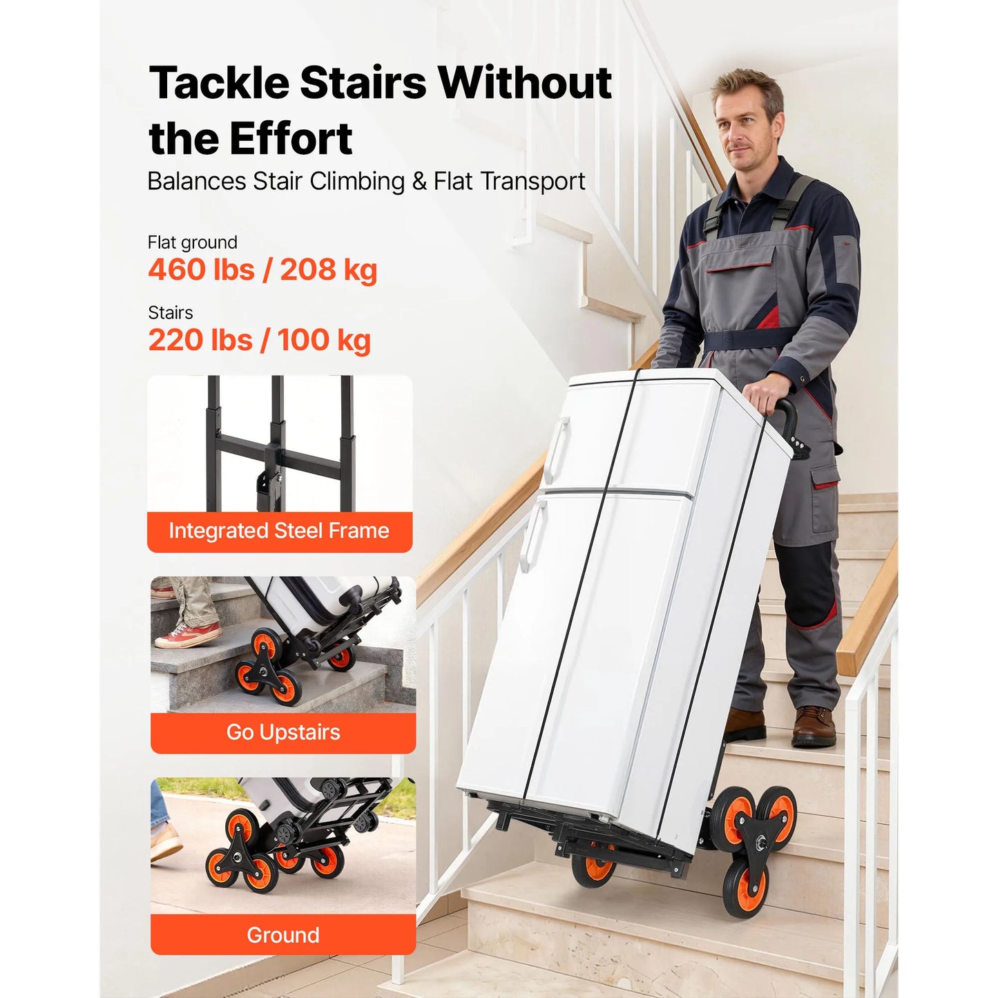 220LBS Stair Climbing Cart