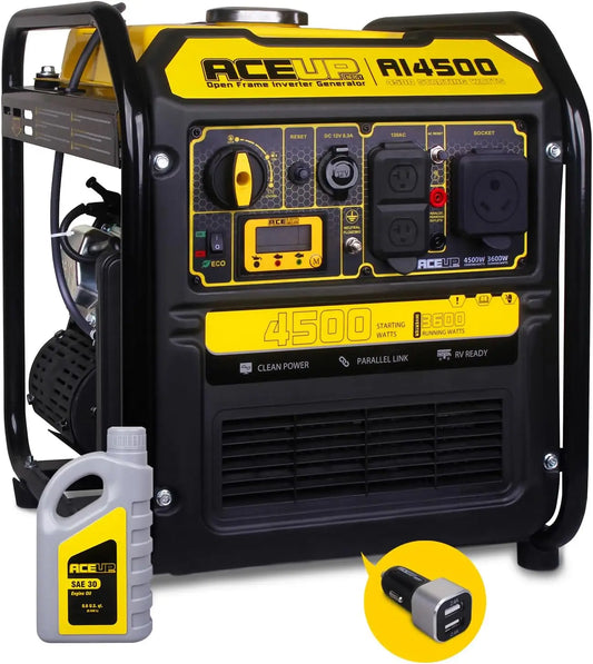 4500 Watt  Inverter Generator, Gas Powered