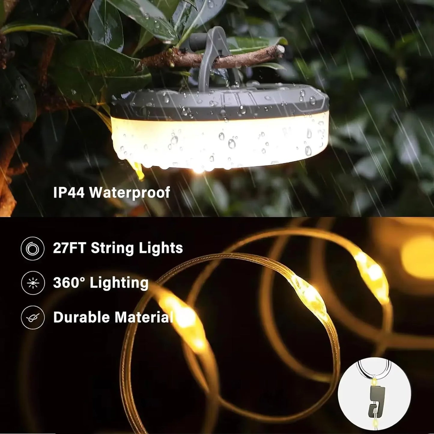 Outdoor Camping Light USB Rechargeable