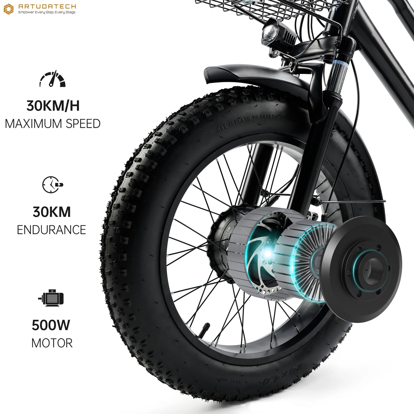 500W 48V 13A Electric Snow Tricycle