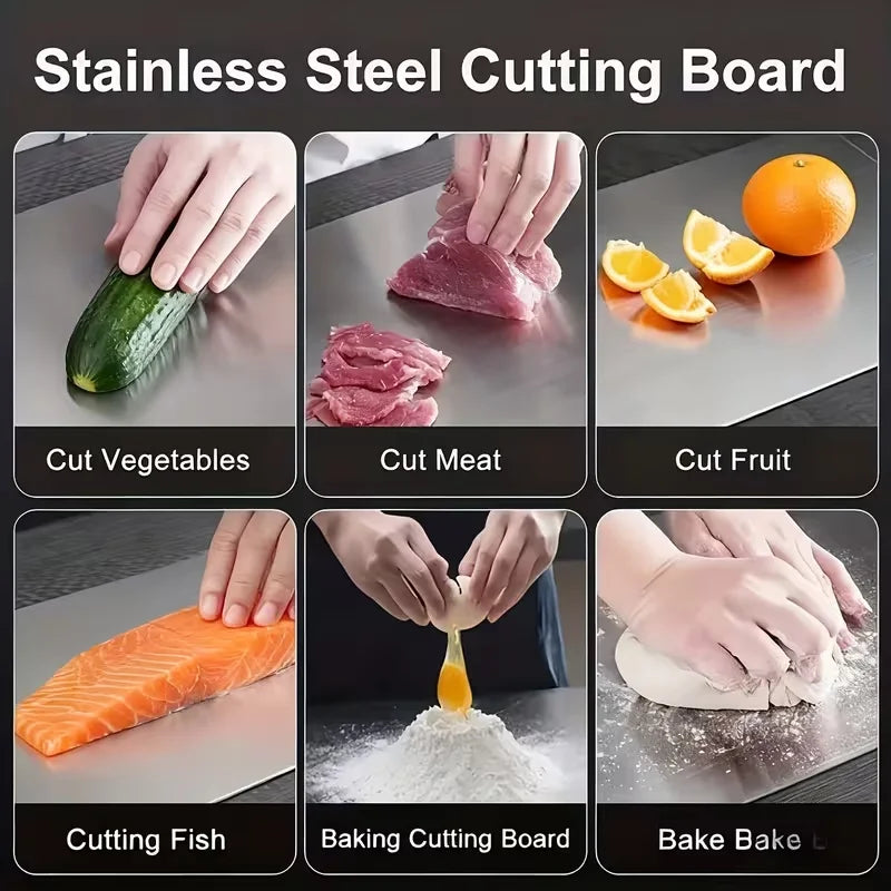 Stainless Steel Double Sided Chopping Cutting Board