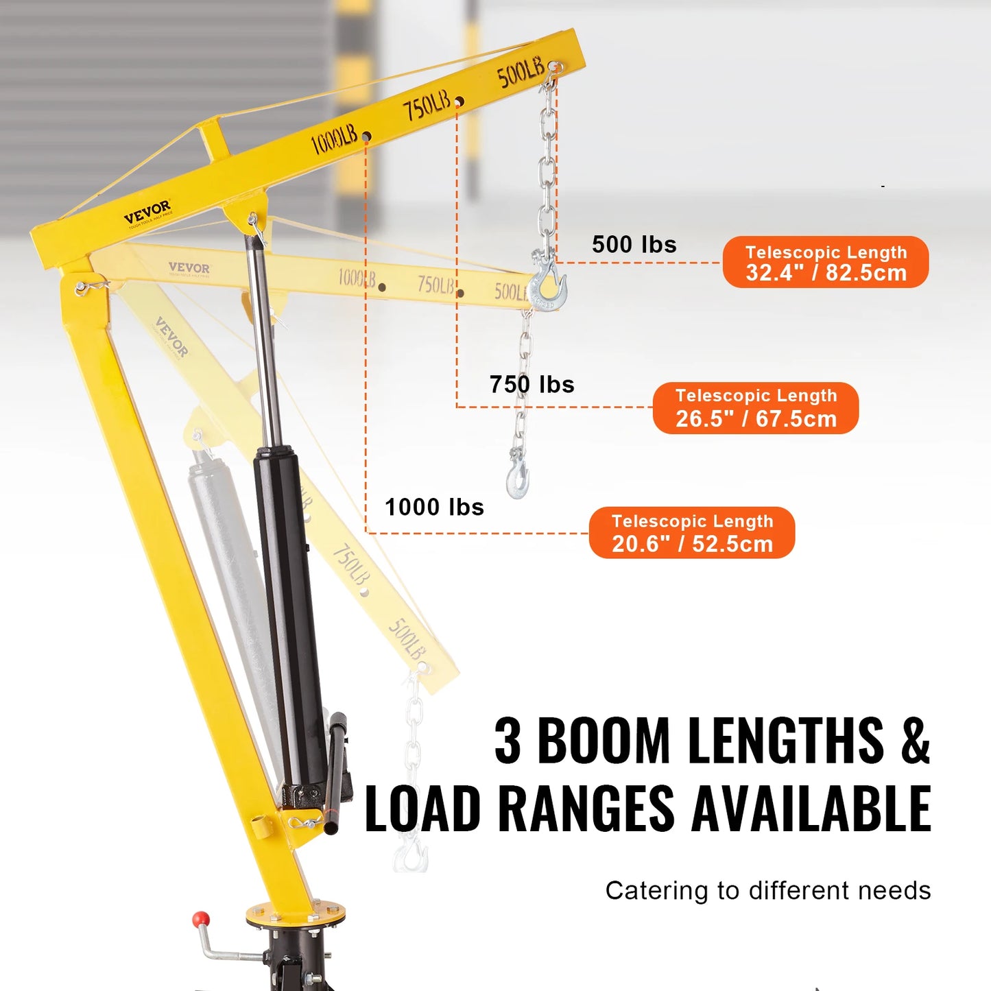 1000Lbs Hydraulic Hitch Mounted Crane