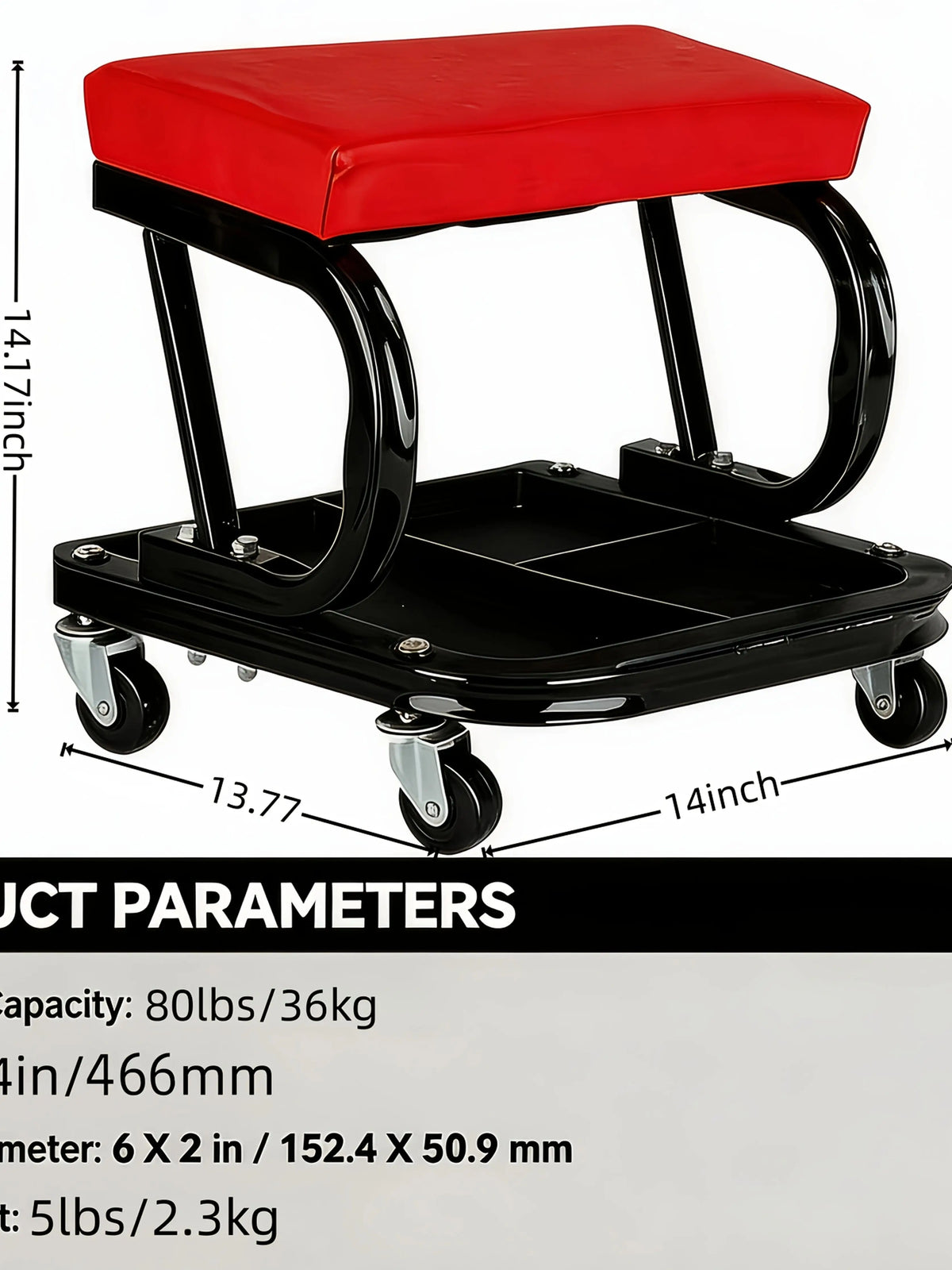 Adjustable Rolling Mechanics Seat/Creeper