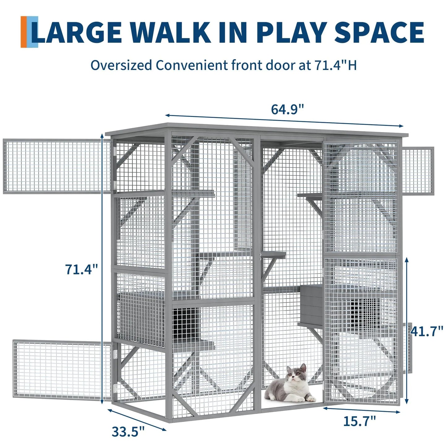 Extra Large Walk-in Catio