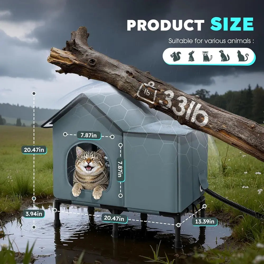 Weatherproof Heated Cat House