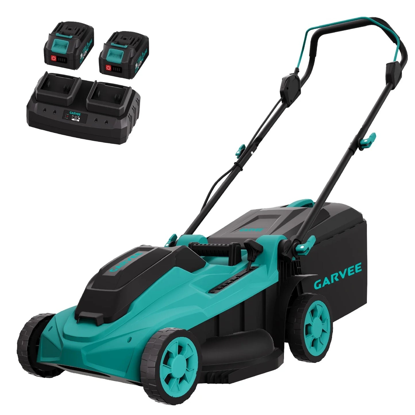 17-inch, Electric Push Mower with 2×20V 4.0Ah Batteries