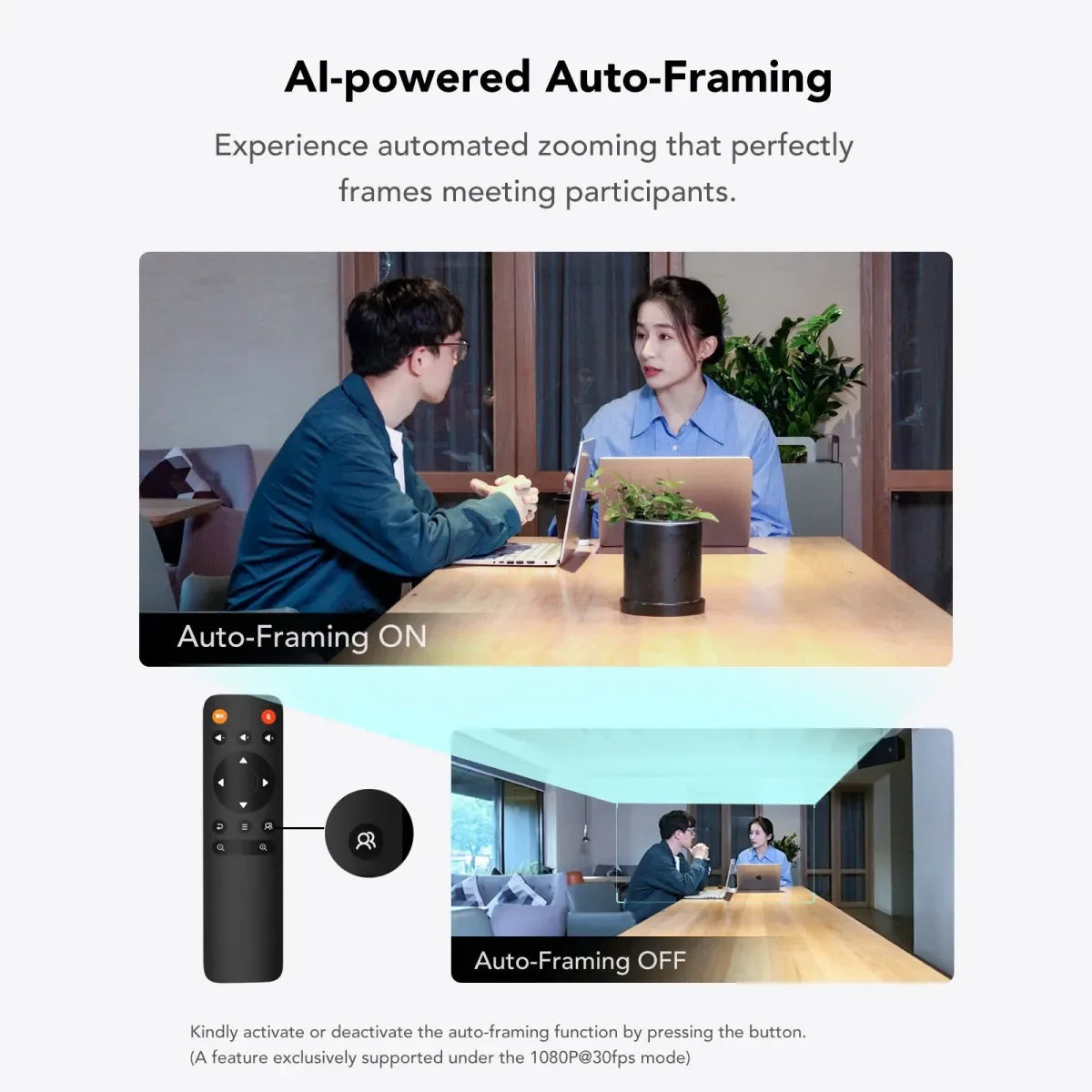 2K Video Conference Webcam with Microphone and Speaker