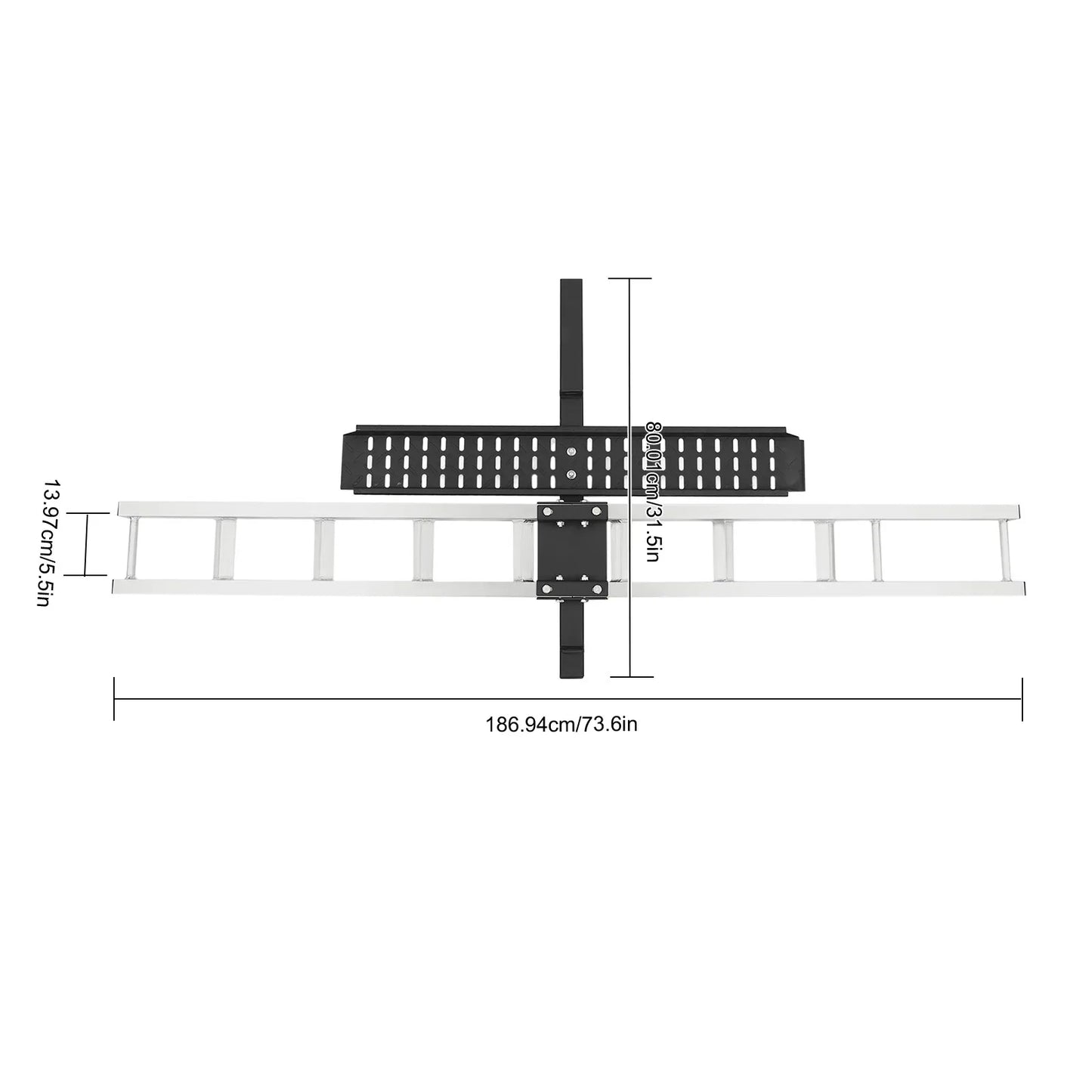 Aluminum Motorcycle Carrier with Loading Ramp, 500lbs