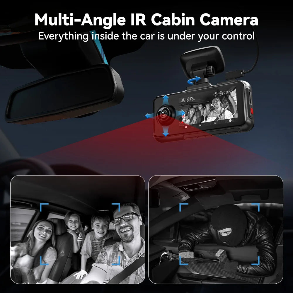 4K Dash Cam Built-in 5.8Ghz WiFi GPS