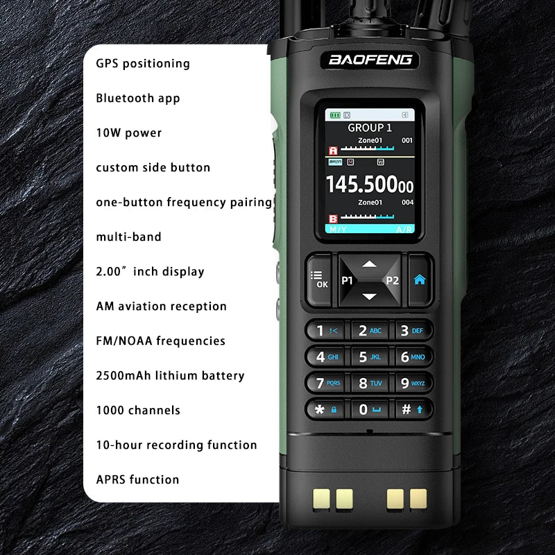 Walkie Talkie DMR GPS 10W  Multi Band