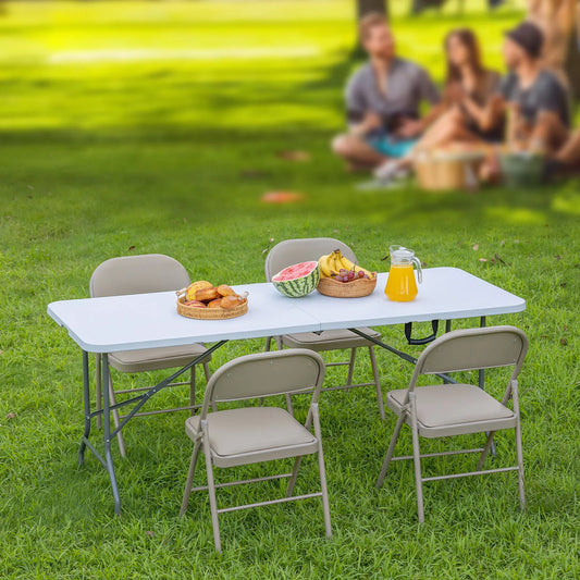 Portable Folding Table with Carrying Handle