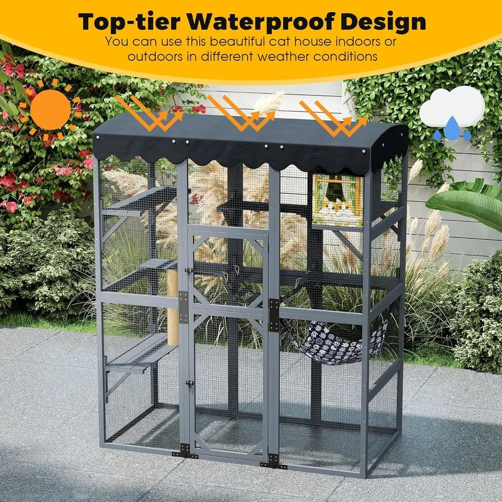 Large Wood Cat Enclosure