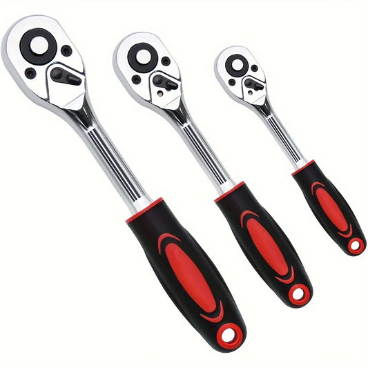 3-Piece Ratchet Set, 1/4", 3/8", 1/2" Drive