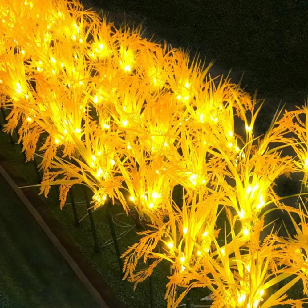 1PC 7Head Solar powered wheat ear