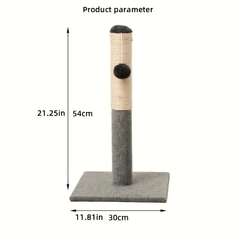 Gray Natural Sisal Cat Scratching Post