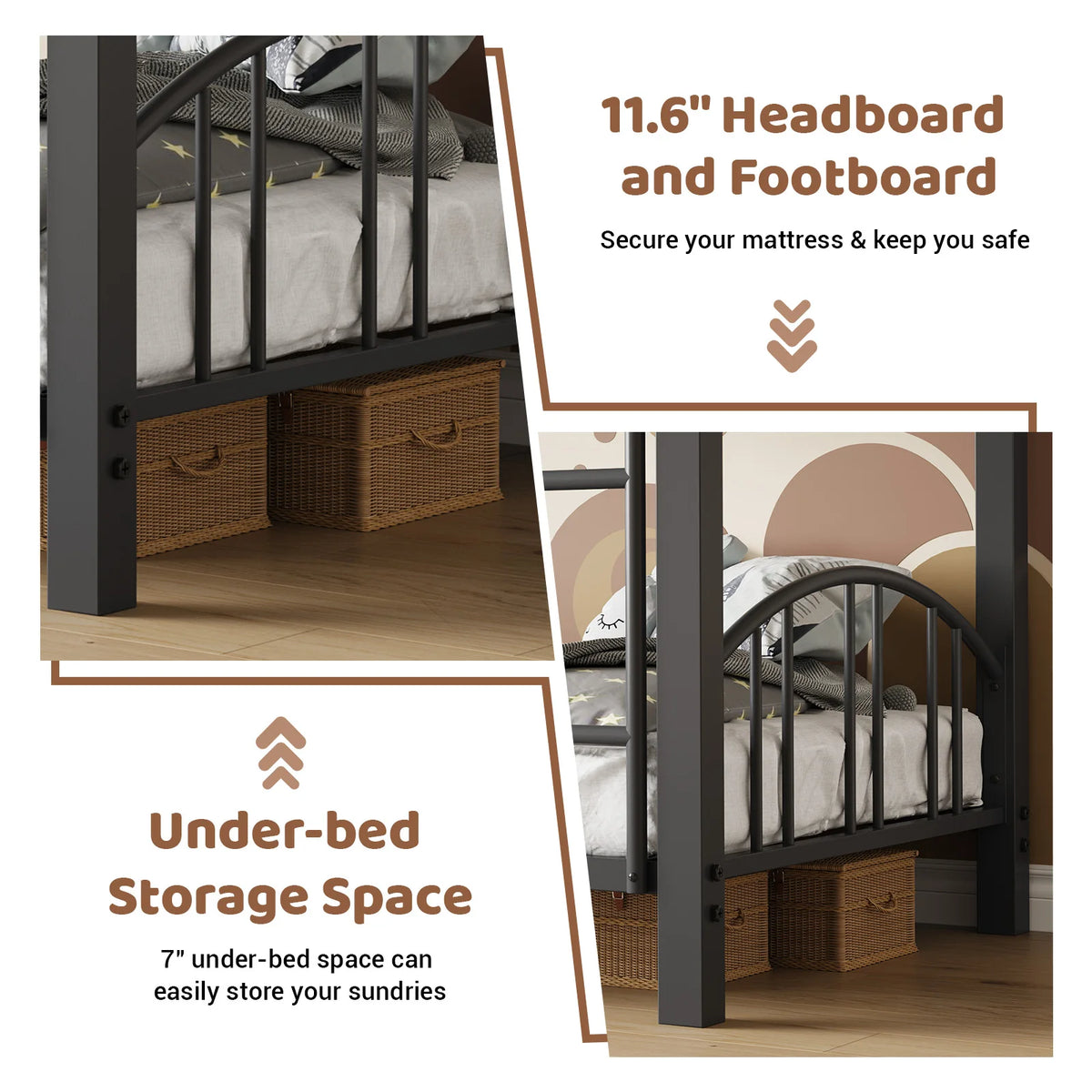 Twin Over Twin Metal Bunk Bed