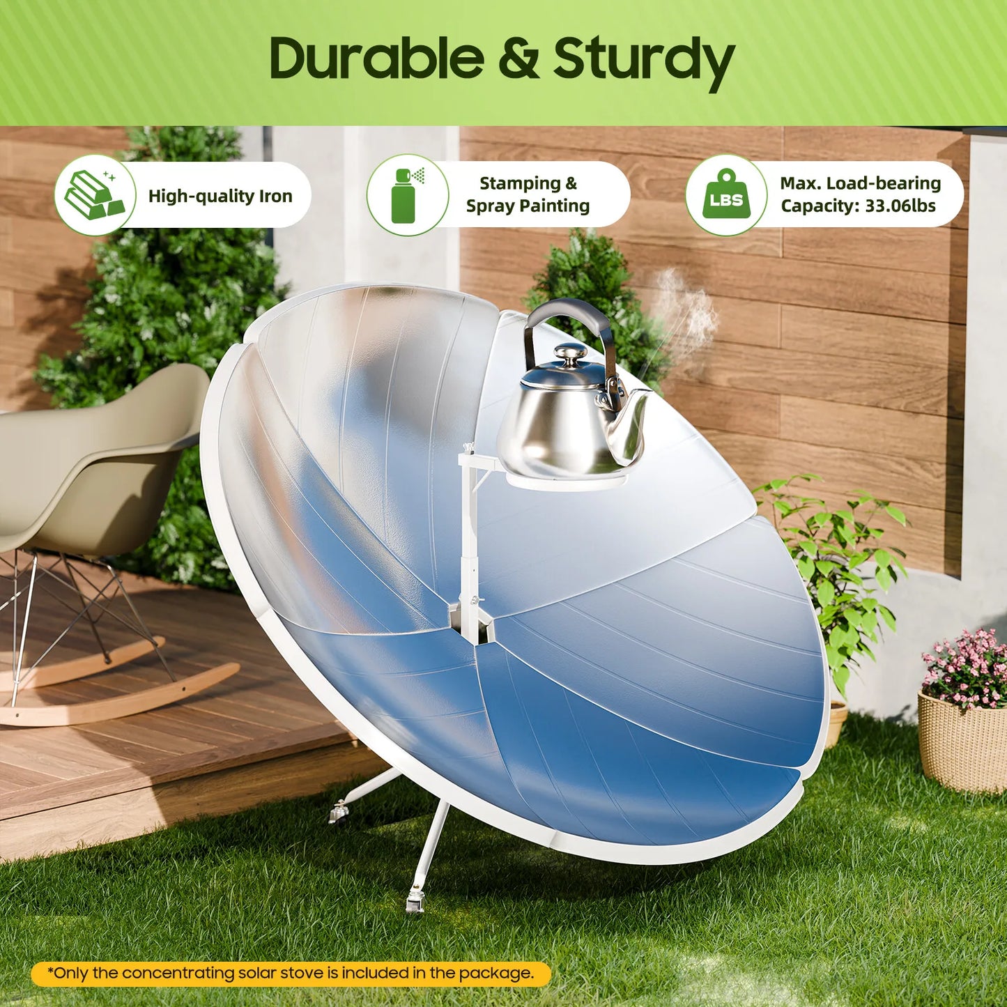 Portable Parabolic Solar Cooker 1500W