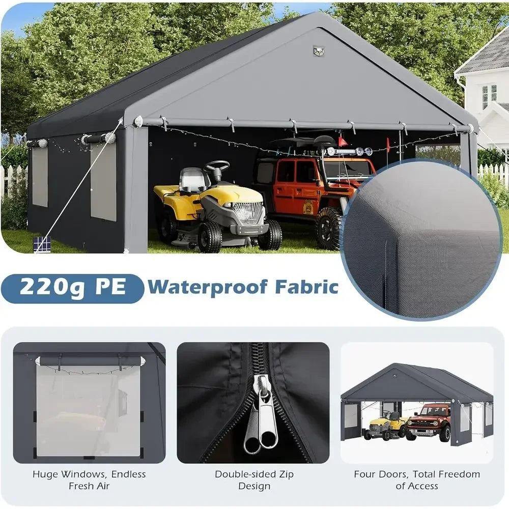 20x20 Carport with Galvanized Steel Frame