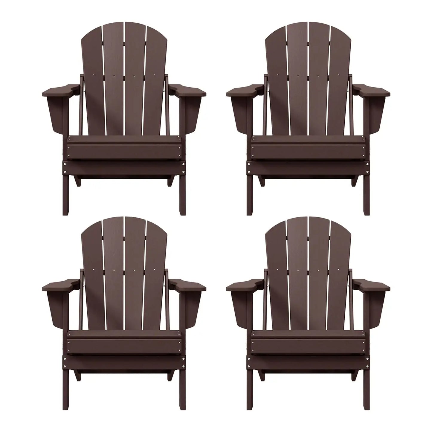Folding Poly Adirondack Chair (Set of 4)