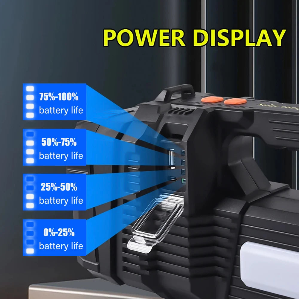 Solar Rechargeable Handheld Spotlight