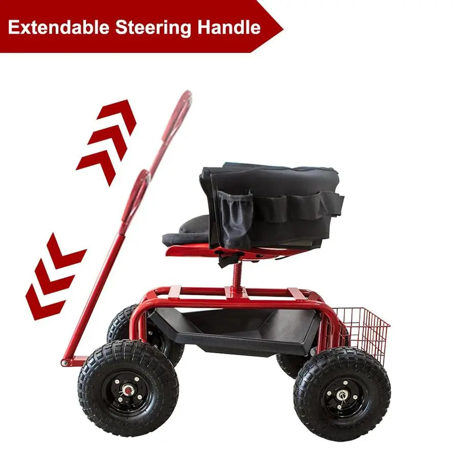 Garden Cart Rolling Workseat