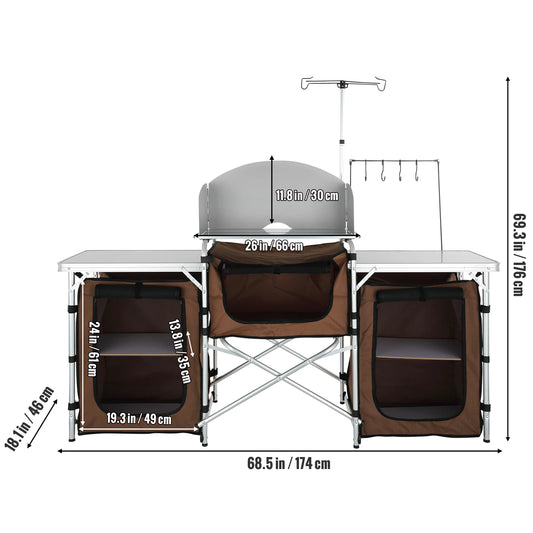 Camping Table Cabinet Foldable