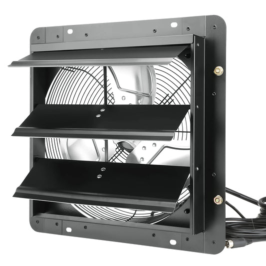 Wall Mount Attic Shutter Exhaust Fan AC