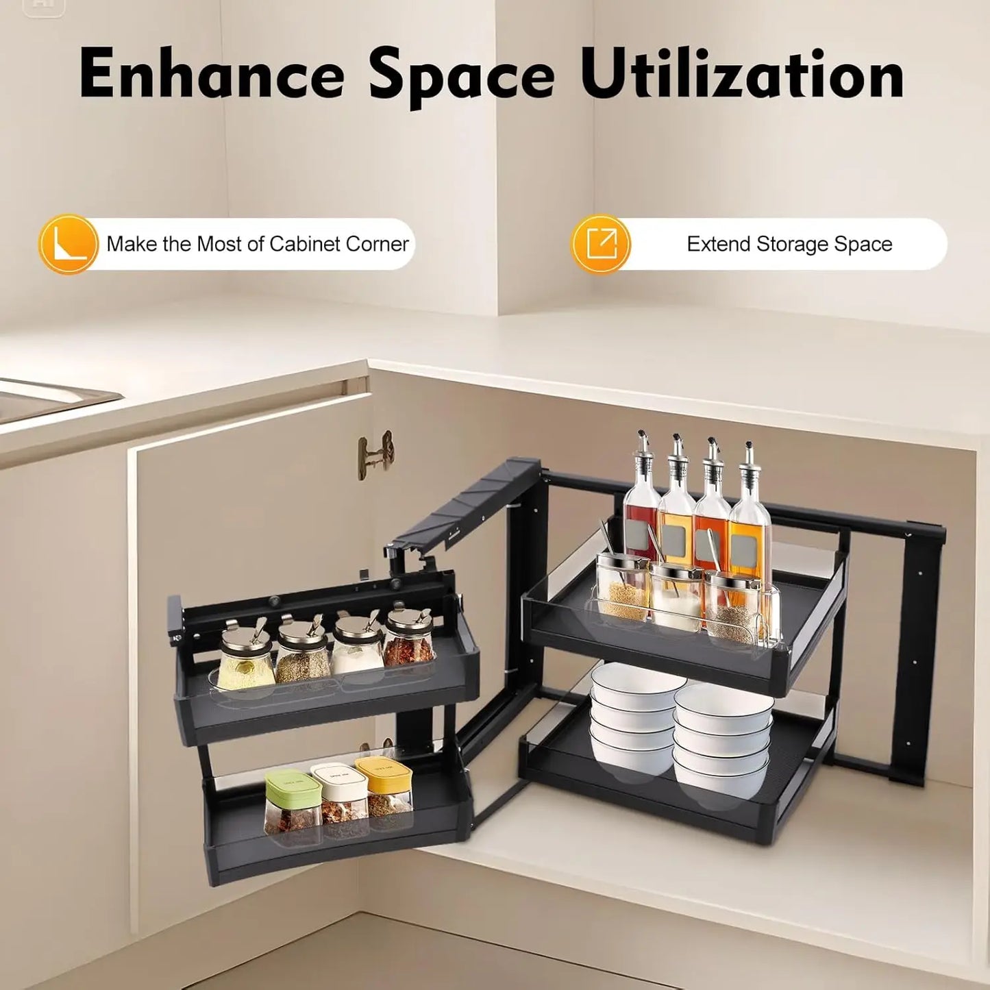 Corner Cabinet Pull Out Organizer