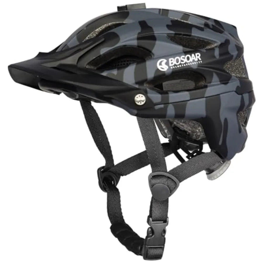 Adult Cycling Helmet with Camera Mount and Detachable Visor