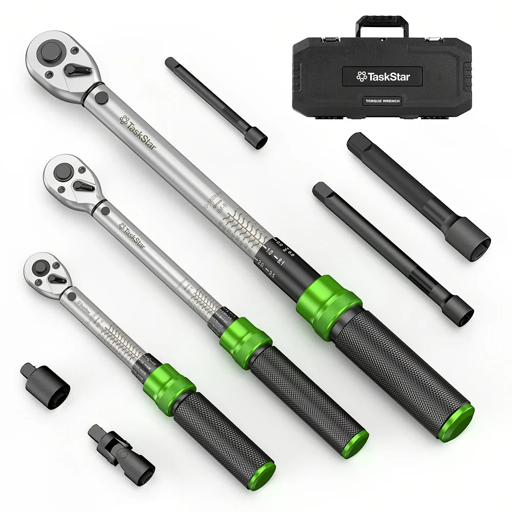 1/4"&3/8"&1/2" Drive Click Torque Wrench Kit