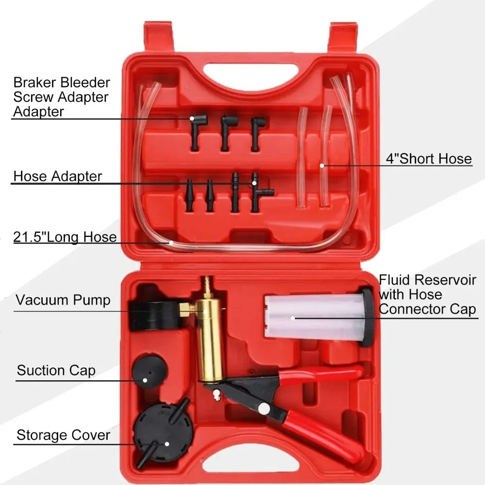 Hand Held  Brake Fluid  Bleeding Kit + Box