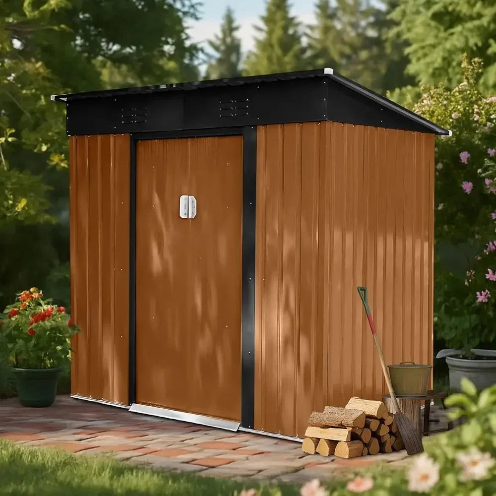 6x4 Outdoor Storage Shed with Lockable Door