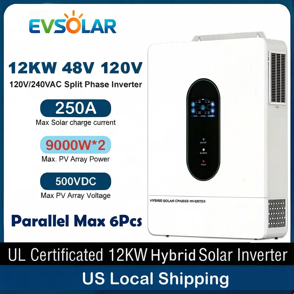 12KW Split Phase Solar Inverter 48V 110V 120V Hybrid