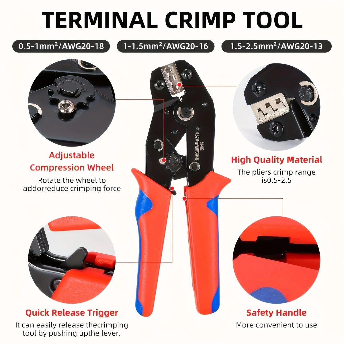 Crimp-on Terminals and Tool