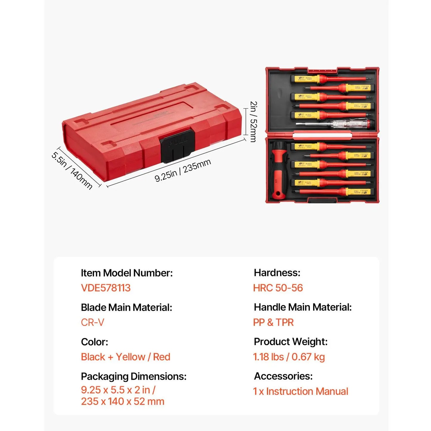 Insulated Screwdriver Set, 13-Piece