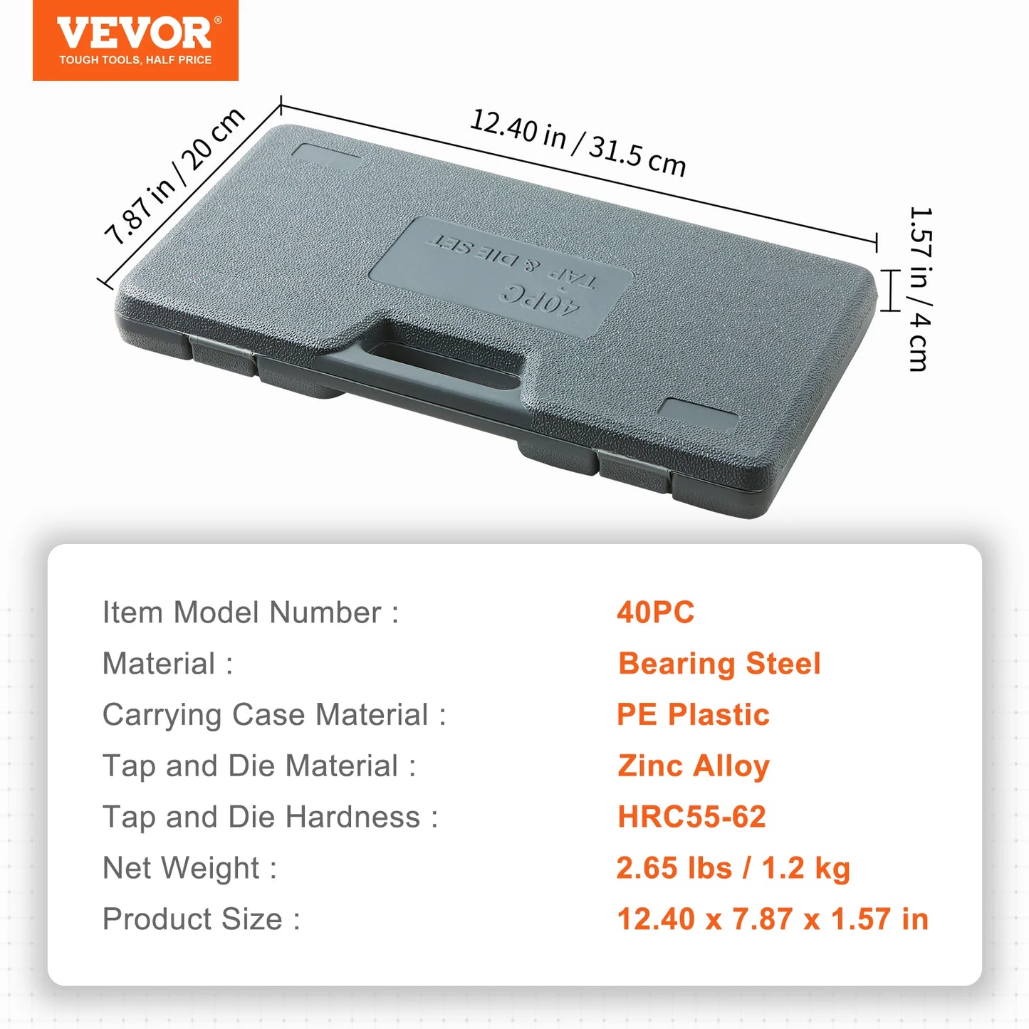 Tap and Die Set Metric SAE