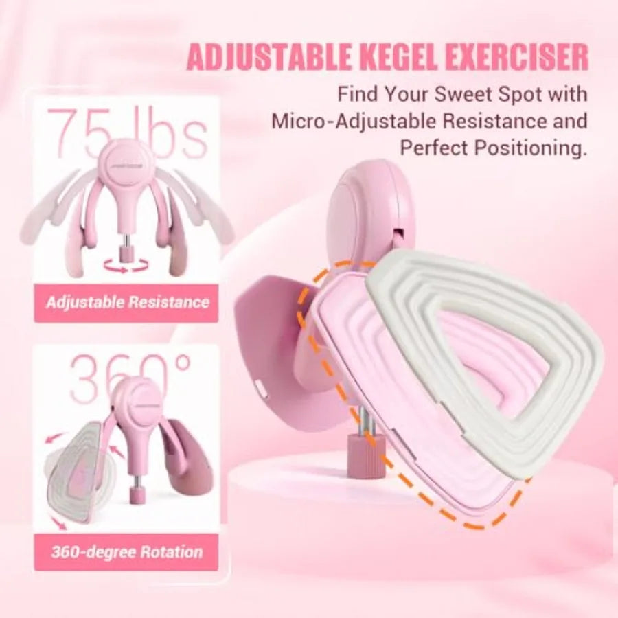Pelvic Floor Exercise Device with Resistance Band, 15-75LB