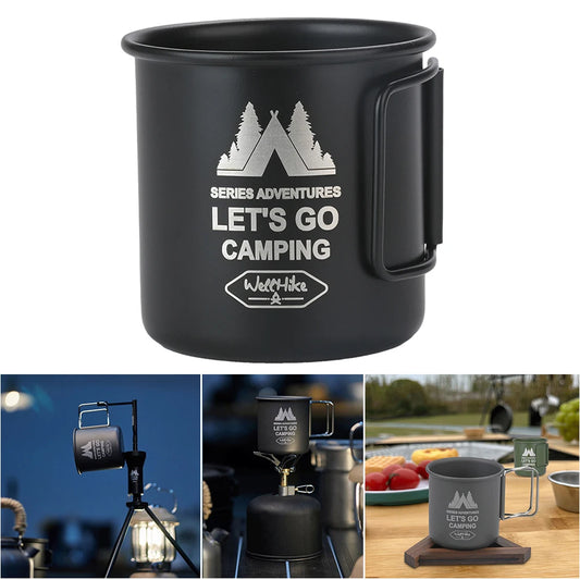 300ML Camping Water Cup with Foldable Handle