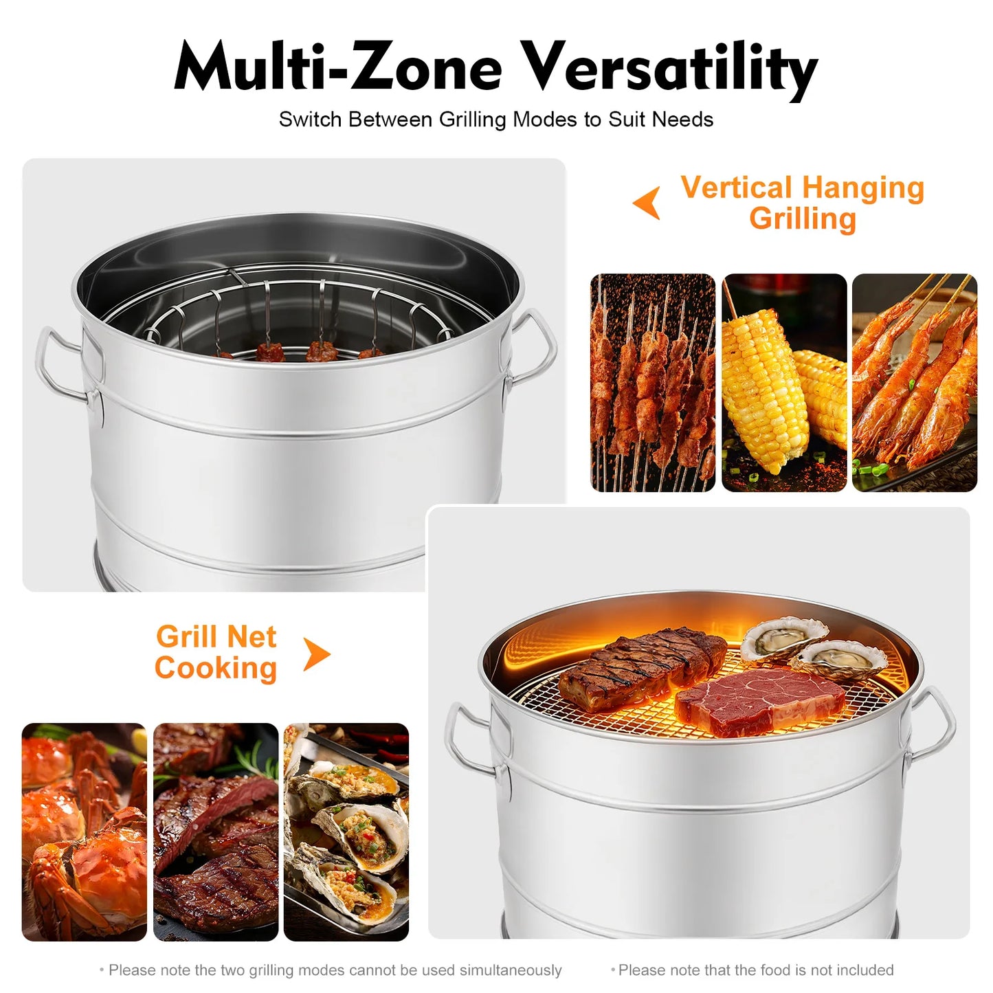 Smokeless Vertical Charcoal BBQ Grill